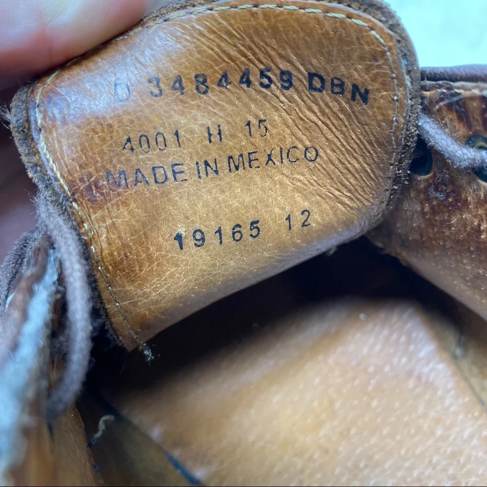 Frye men brown leather Oxford shoes 8 BS3
